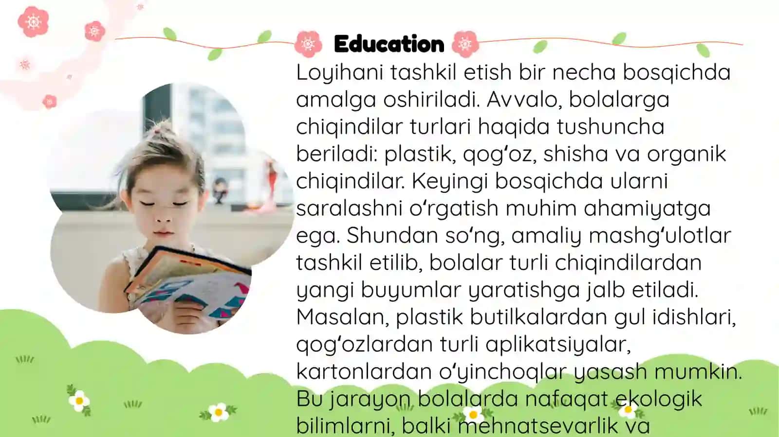 Maktabgachataʼlimtashkilotlarida"Qiziqarlichiqindiloyihasinitashkiletish 4