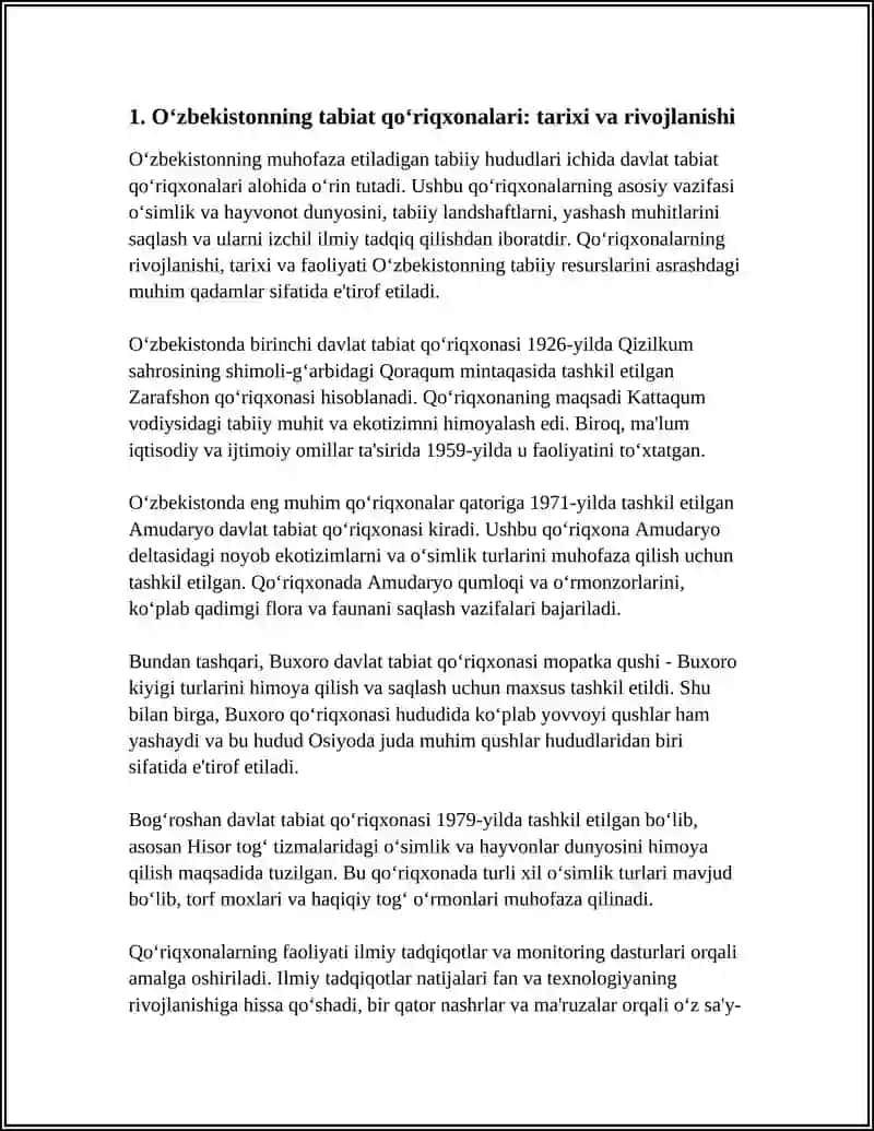 OʻZBEKISTONNING MUHOFAZA ETILADIGAN TABIIY HUDUDLARI 4