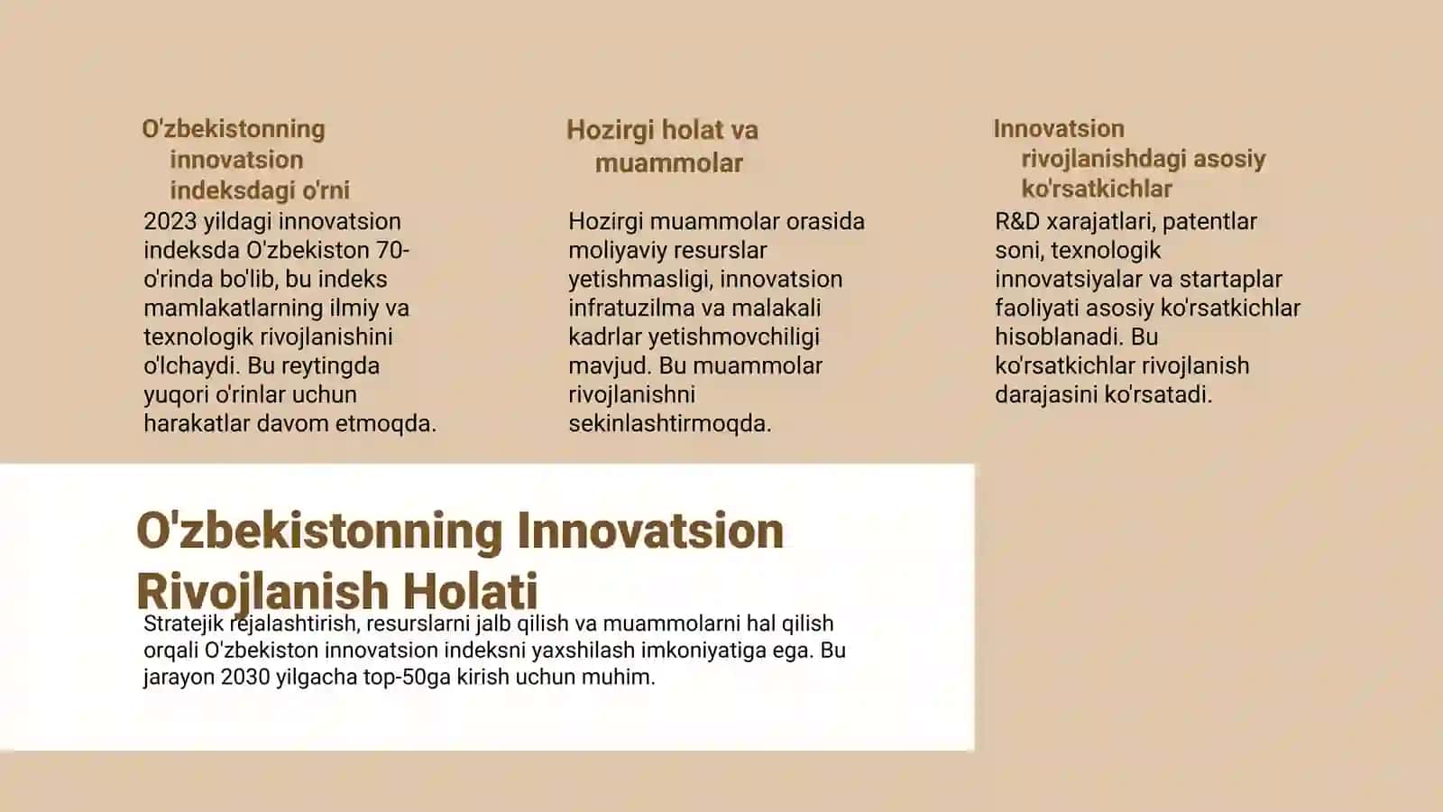 O'zbekistonning Innovatsion Rivojlanish Asoslari 4