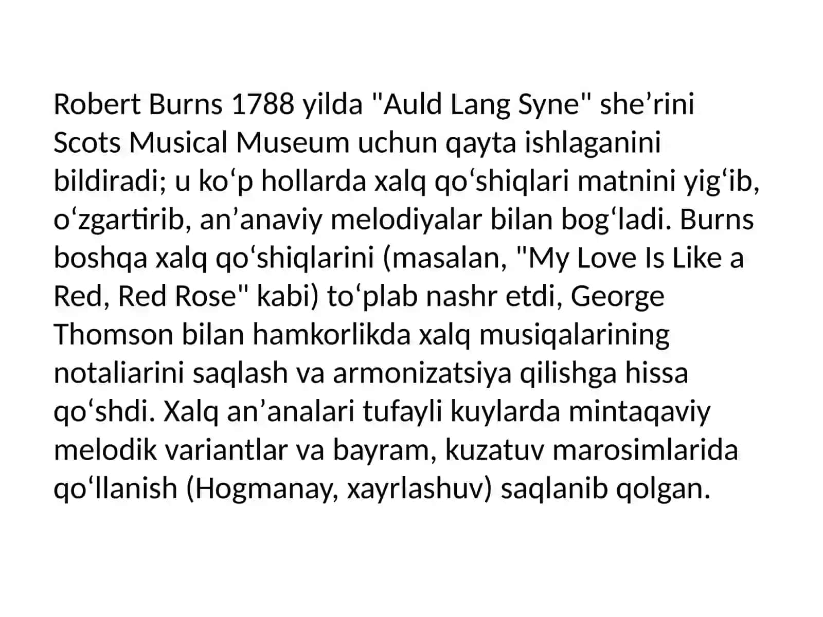 Ingliz va shotland sheʼriyati. Robert Byorns ijodi 4