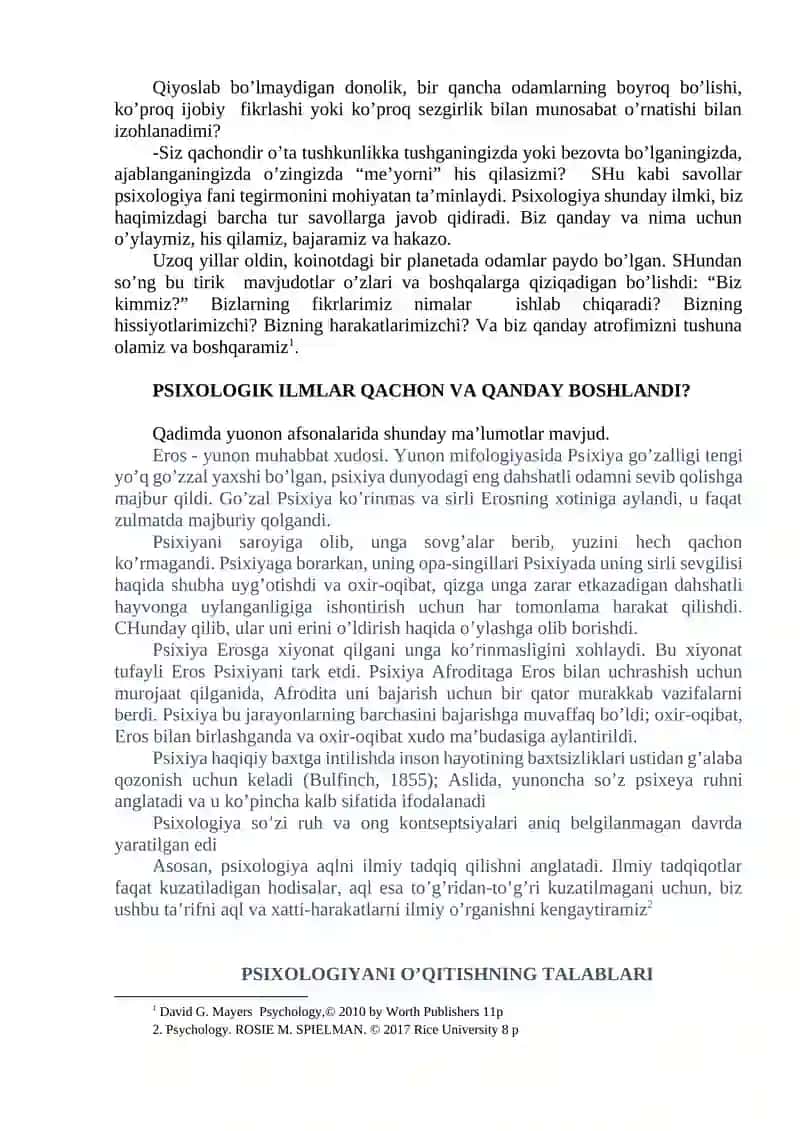 Umumiy psixologiya fanining predmeti, vazifalari va ilmiy tadqiqot metodlari 4
