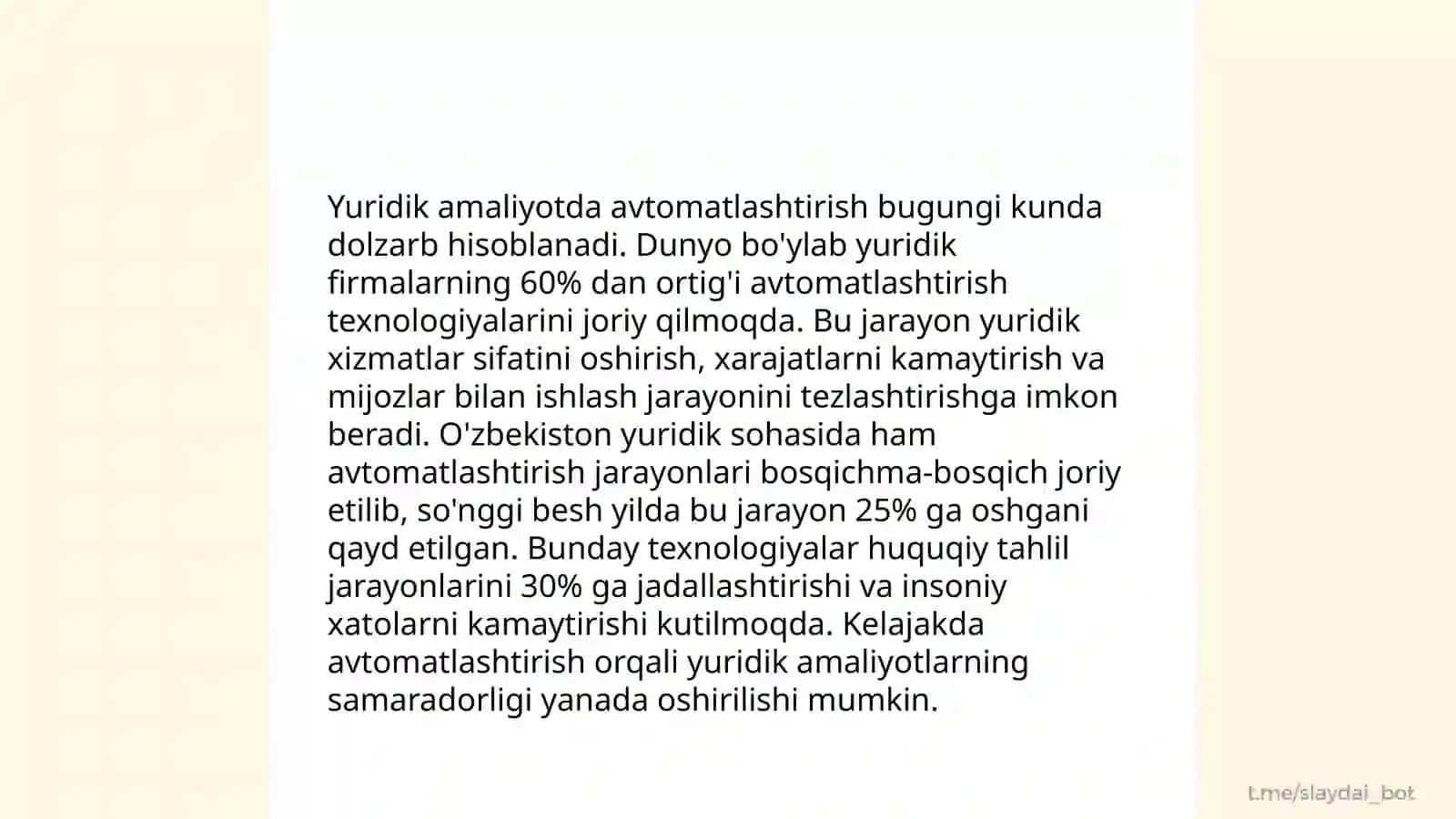 Yuridik hujjatlarni avtomatlashtirish vositalari tahlili 10 bet 4