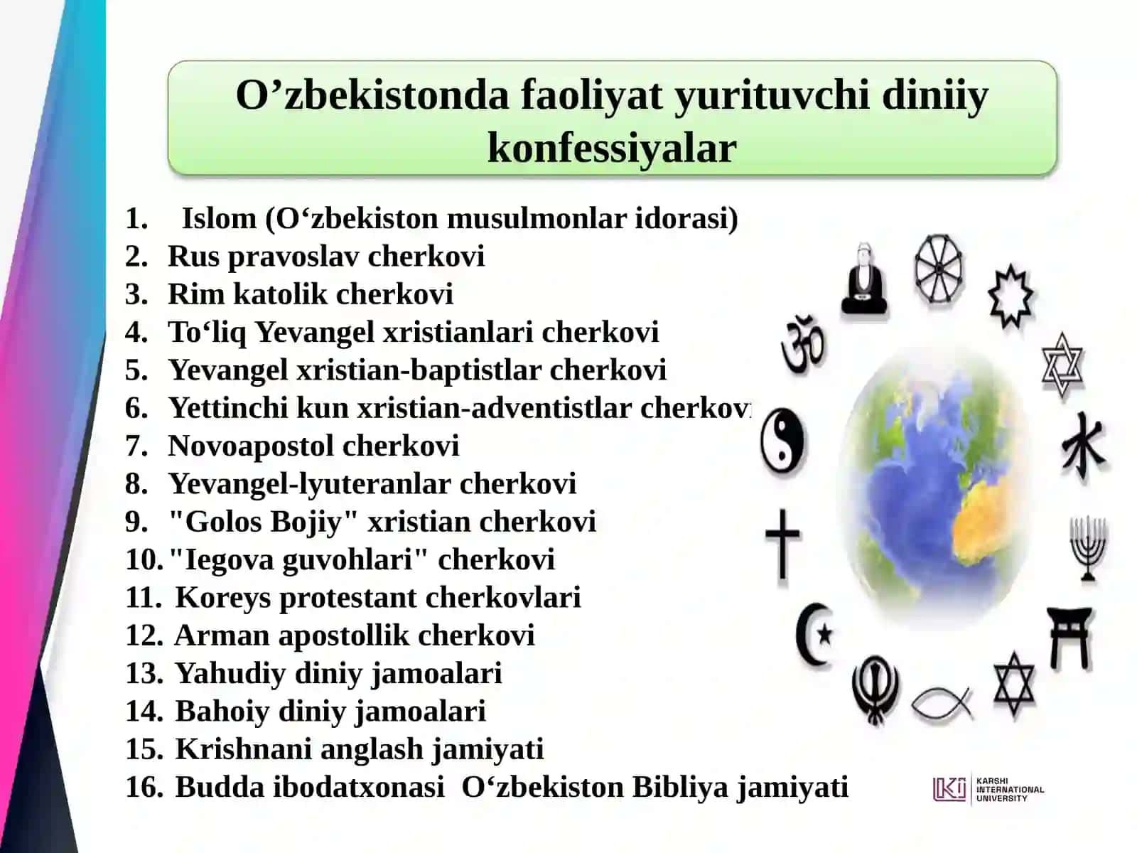 O‘ZBEKISTONDA FAOLIYAT YURITUVCHI DINIY TASHKILOTLAR 4