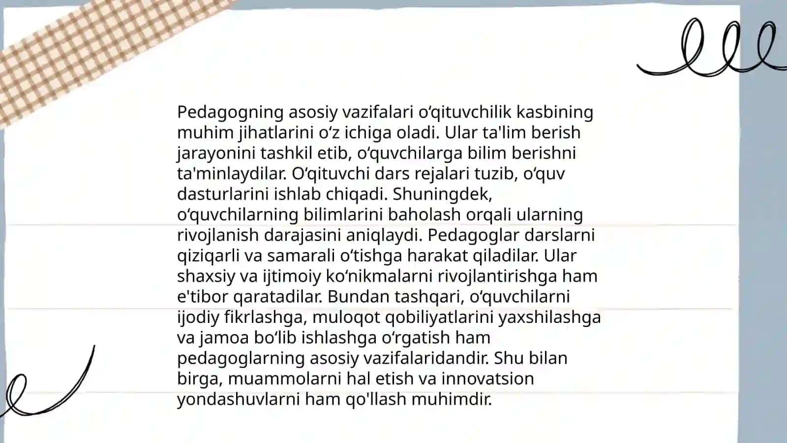 Pedagoglik kasbi va uning vazifalari 4