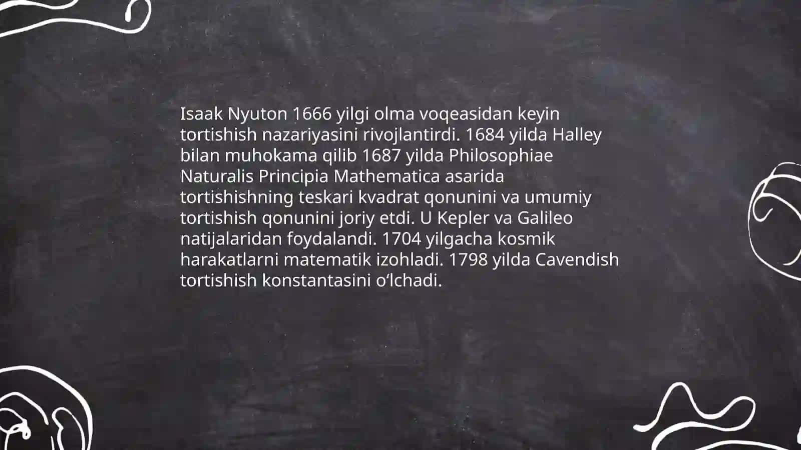 Butun olam tortishish qonuni 4