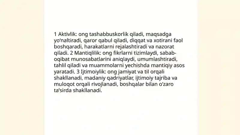 Ong haqida tushuncha va uning xossalari 4