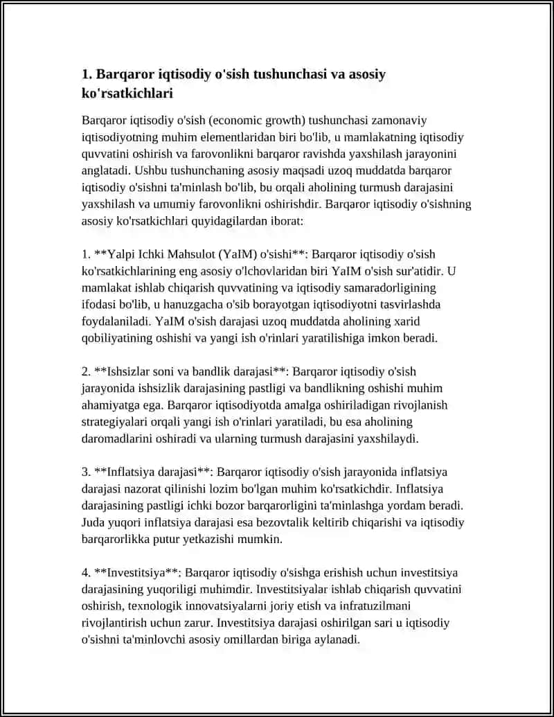 BARQAROR IQTISODIY O'SISH STRATEGIYALARI VA ULARNING AMALIY NATIJALARI 4