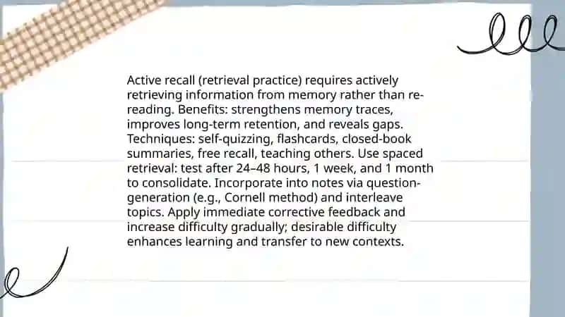 Improving memory. Notebtaking skills and its strategies 4