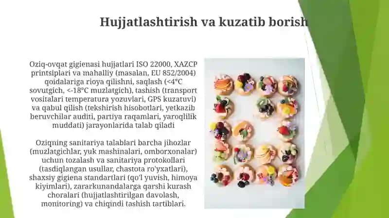 Xavfsiz Oziq-ovqat Tashish Tartibi 4