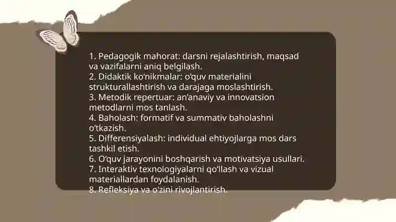 Oʻqituvchi pedagogik qobiliyatining asosiy sifatlari va yetakchi xususiyatlari 4