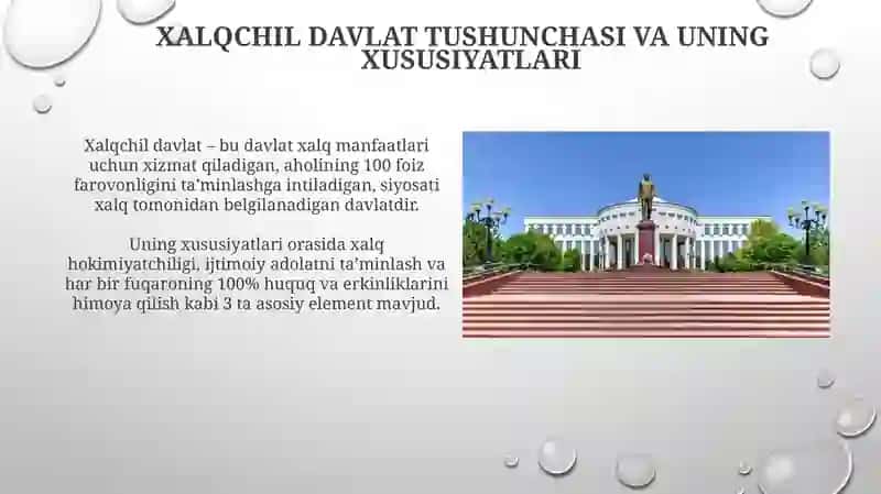 Yangi Oʻzbekistonda xalqchil va insonparvar davlat qurishning ijtimoiy -siyosiy ahamiyati 4