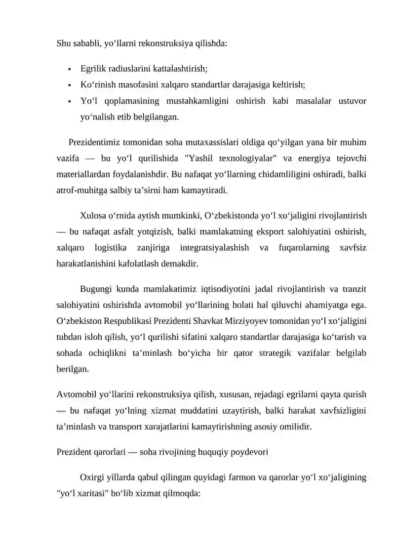 Rekonstruksiya qilinadigan yo‘llarda yo‘l poyining yon bag‘ri turg‘unligini oshirish usullari 4