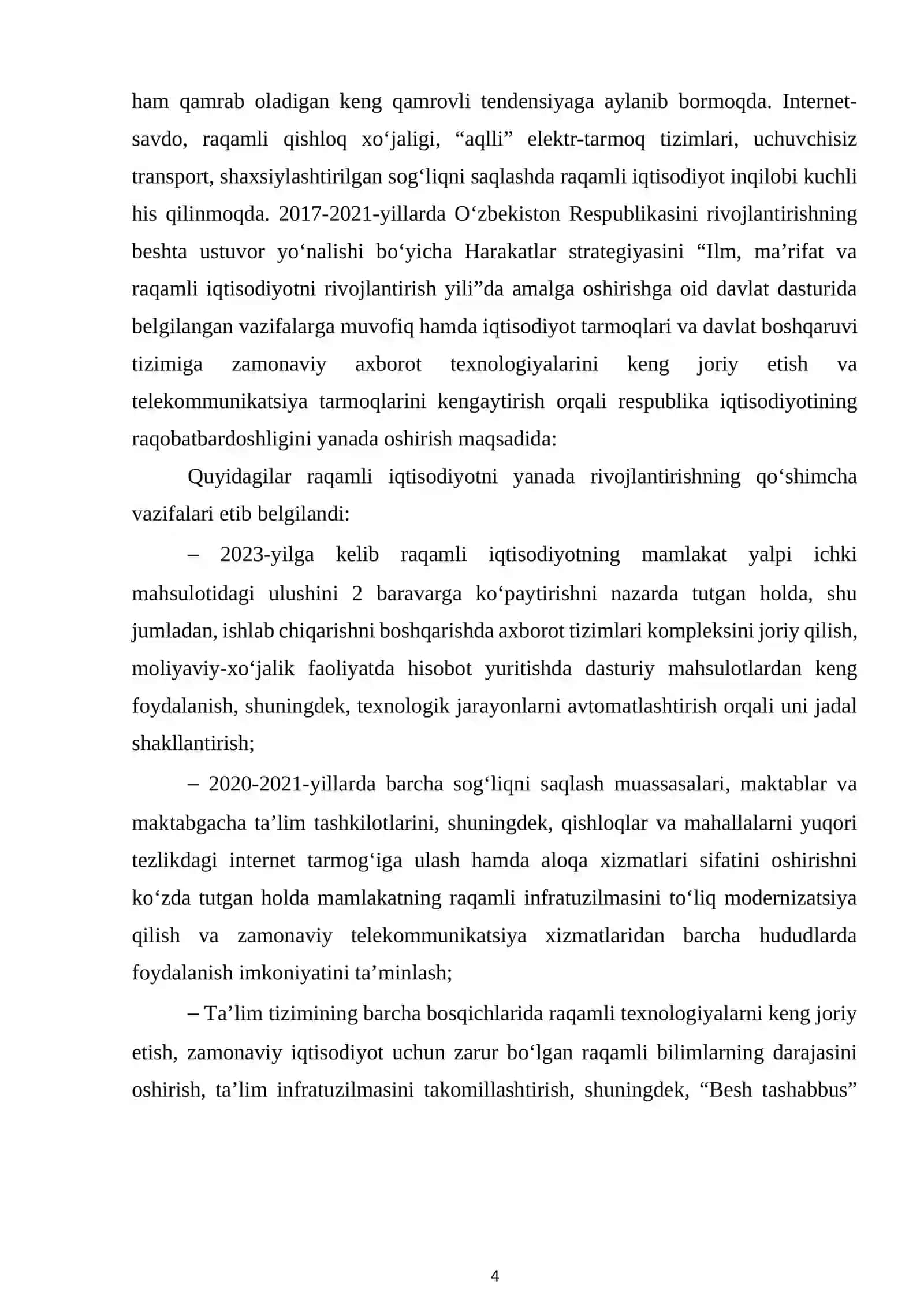 Yangi O‘zbekistonda raqamli texnologiyalardan foydalanish 4