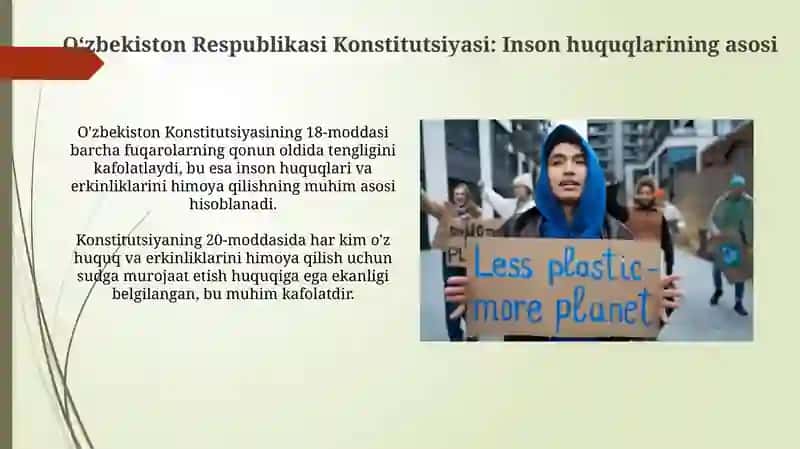 Yangi ózbekistonda inson haq-huquqlari va erkinliklari kafolatining yaratilishi 4