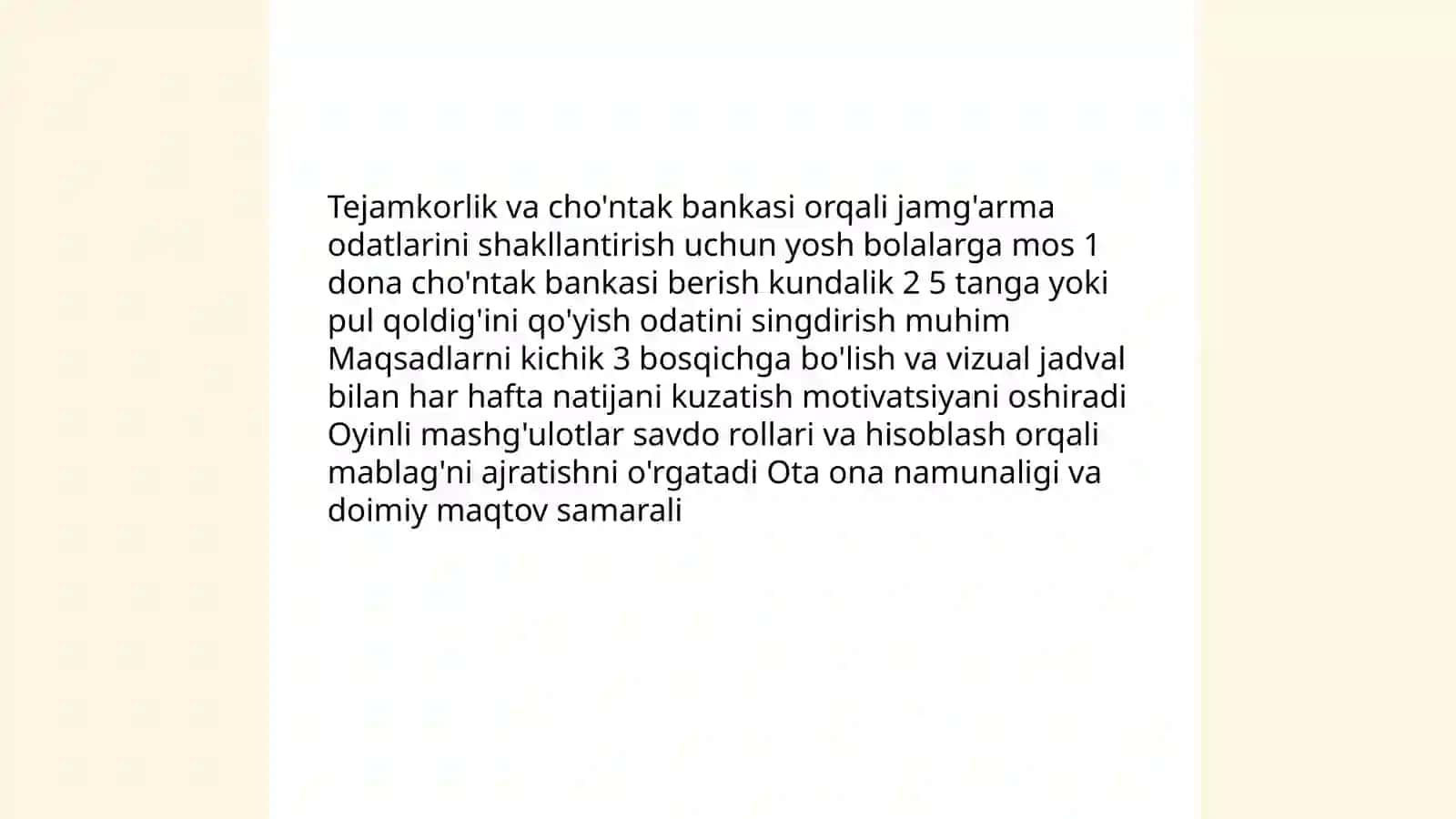 Pul va uning qiymatini tayyorlov yoshidagi bolalarga tanishtirish 4