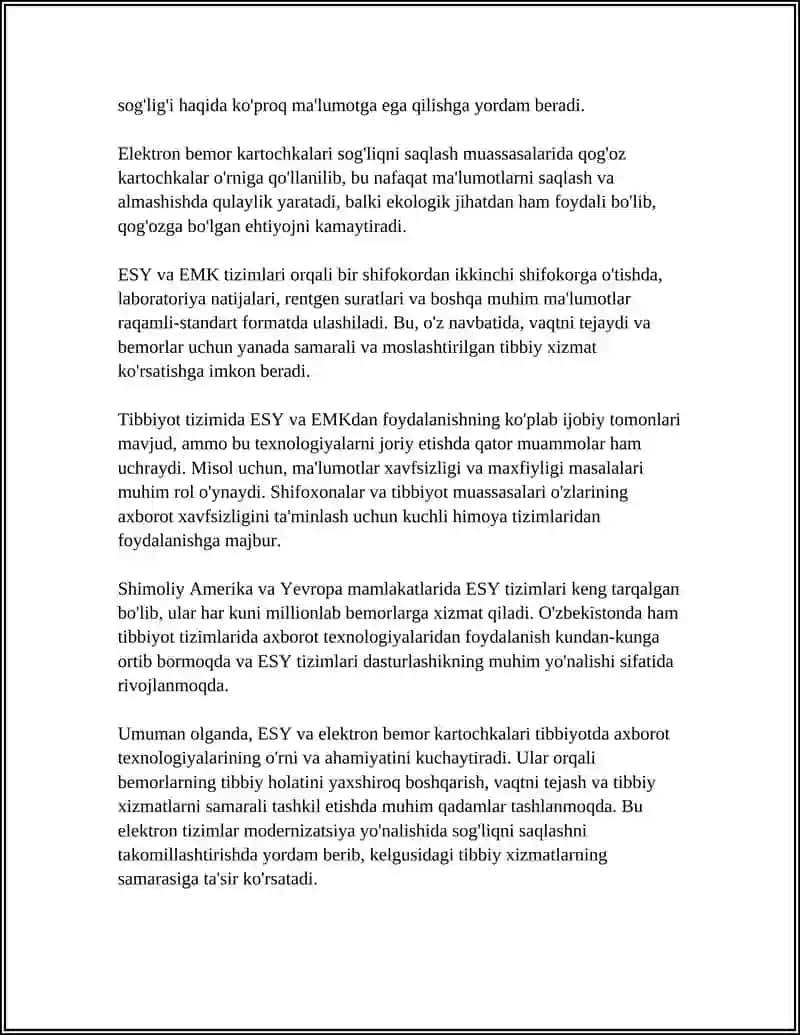Elektron sog'liqni saqlash yozuvlari va elektron bemor kartochkalari 4