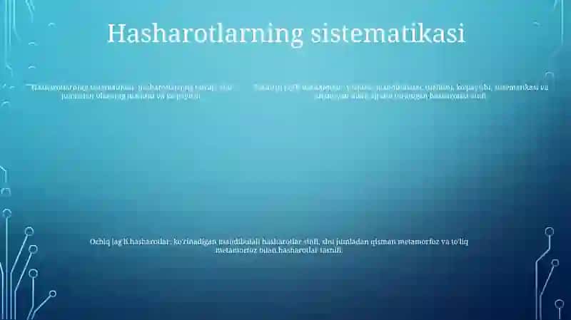 Hasharotlar Katta Sinfi: Vakillarining Tuzilishi Va Ko'Payishi 4