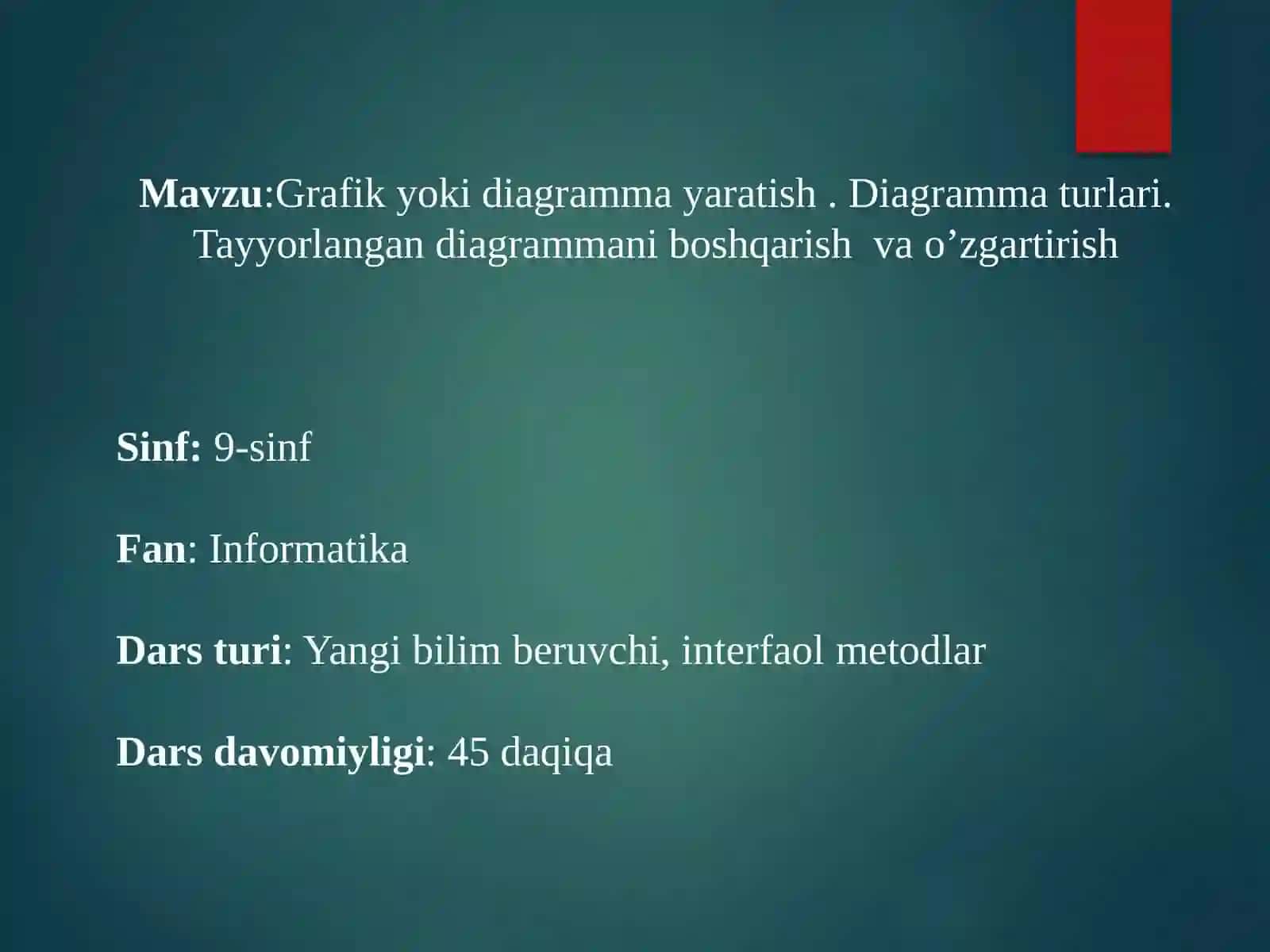 Grafik va diagramma yaratish 4
