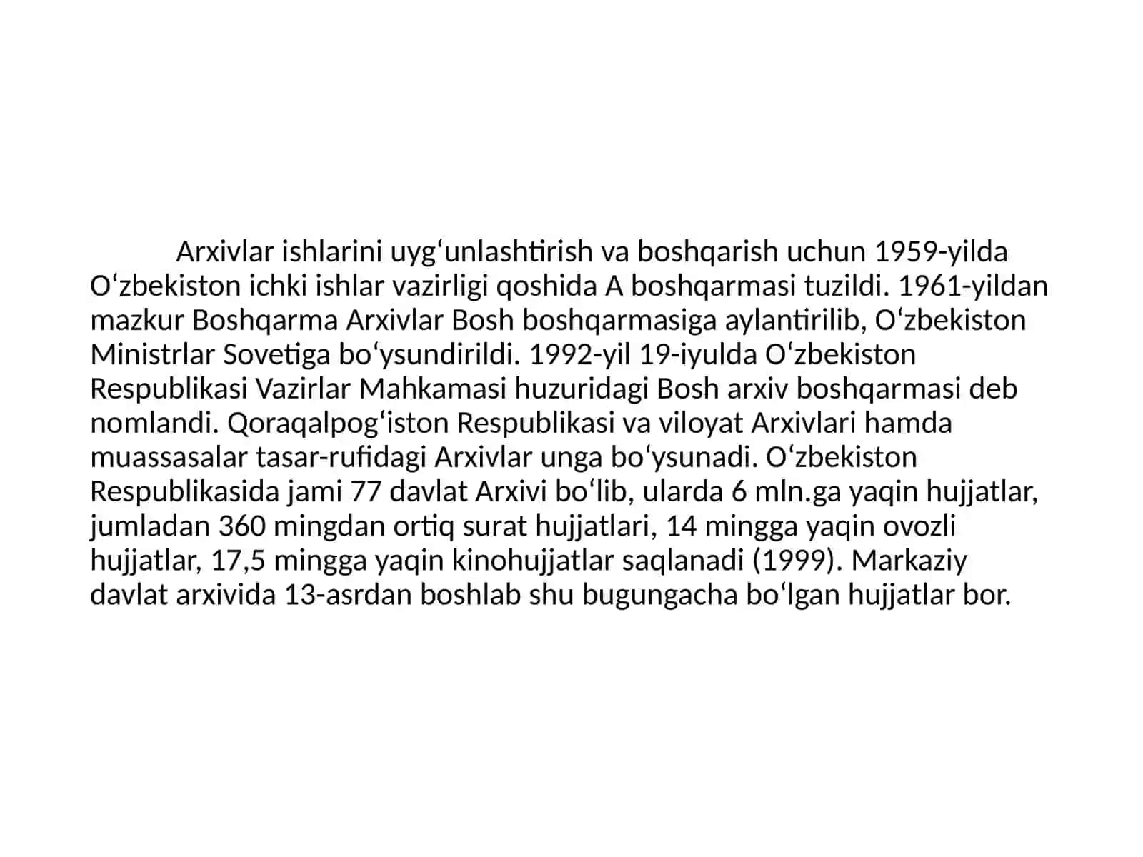 Rossiya imperiyasining Turkistonda arxiv hujjatlarini saqlash borasida amalga oshirgan siyosati 4