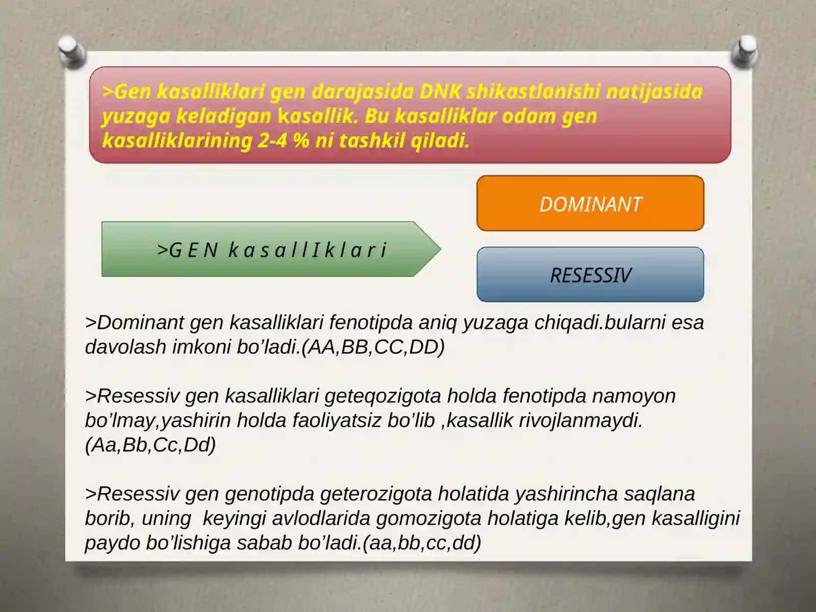 Odamdagi irsiy kasalliklar 4