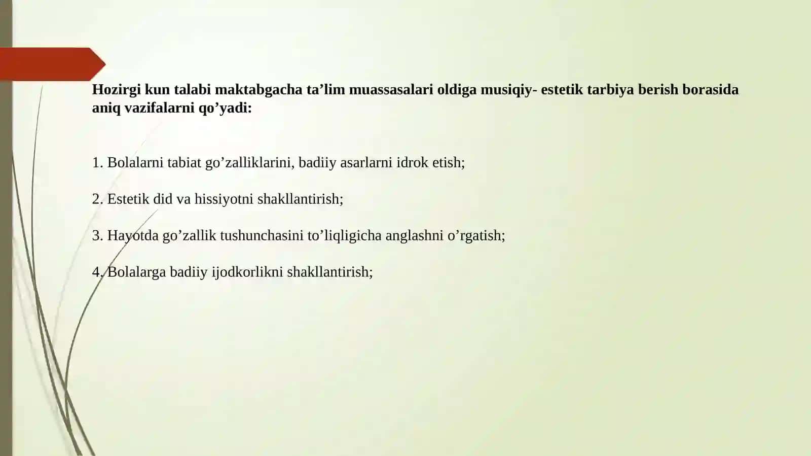 Maktabgachayoshdagibolalargaestetiktarbiyaberishdamusiqaningro’li 4