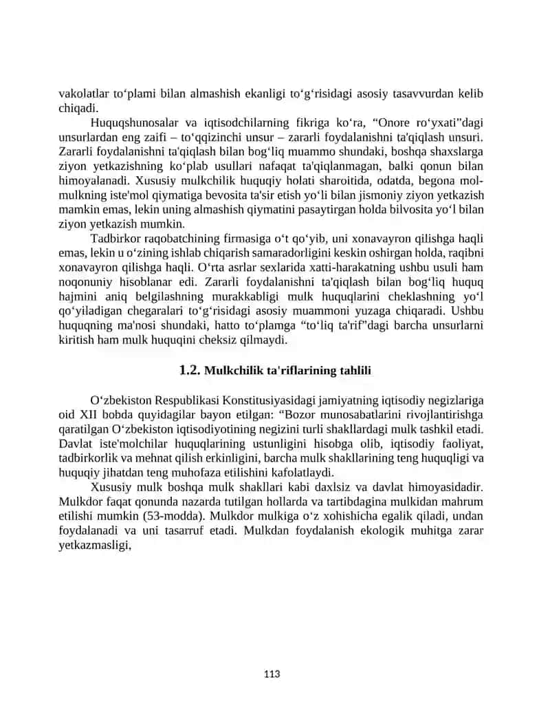 MULK HUQUQLARI NAZARIYASI VA MULKChILIK ShAKLLARINING RIVOJLANISh EVOLYUSIYASI 4
