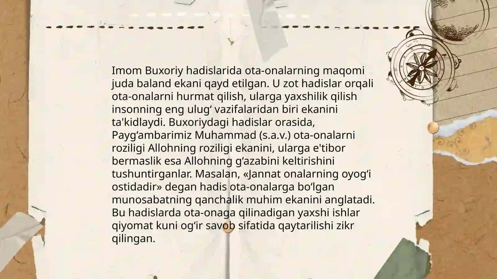 Imom Buxoriy hadislarida ota-ona haqidagi hadislarining pedagogik ahamiyati 4