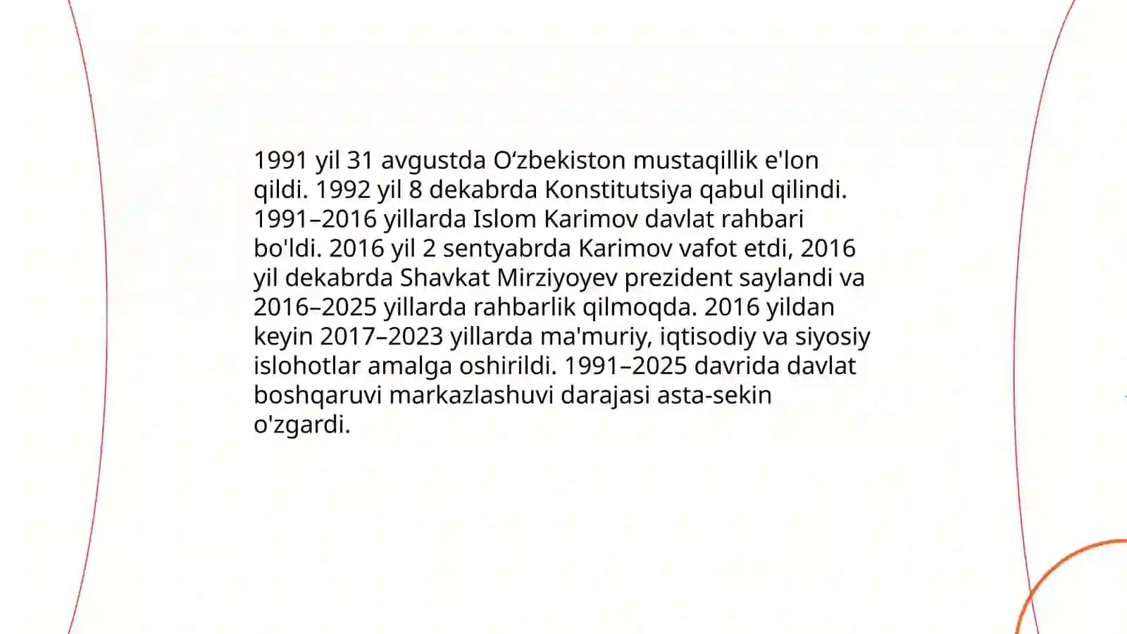 1991-2025-yillarda O'zbekistonda va Jahonda yuz bergan o'zgarishlar 4