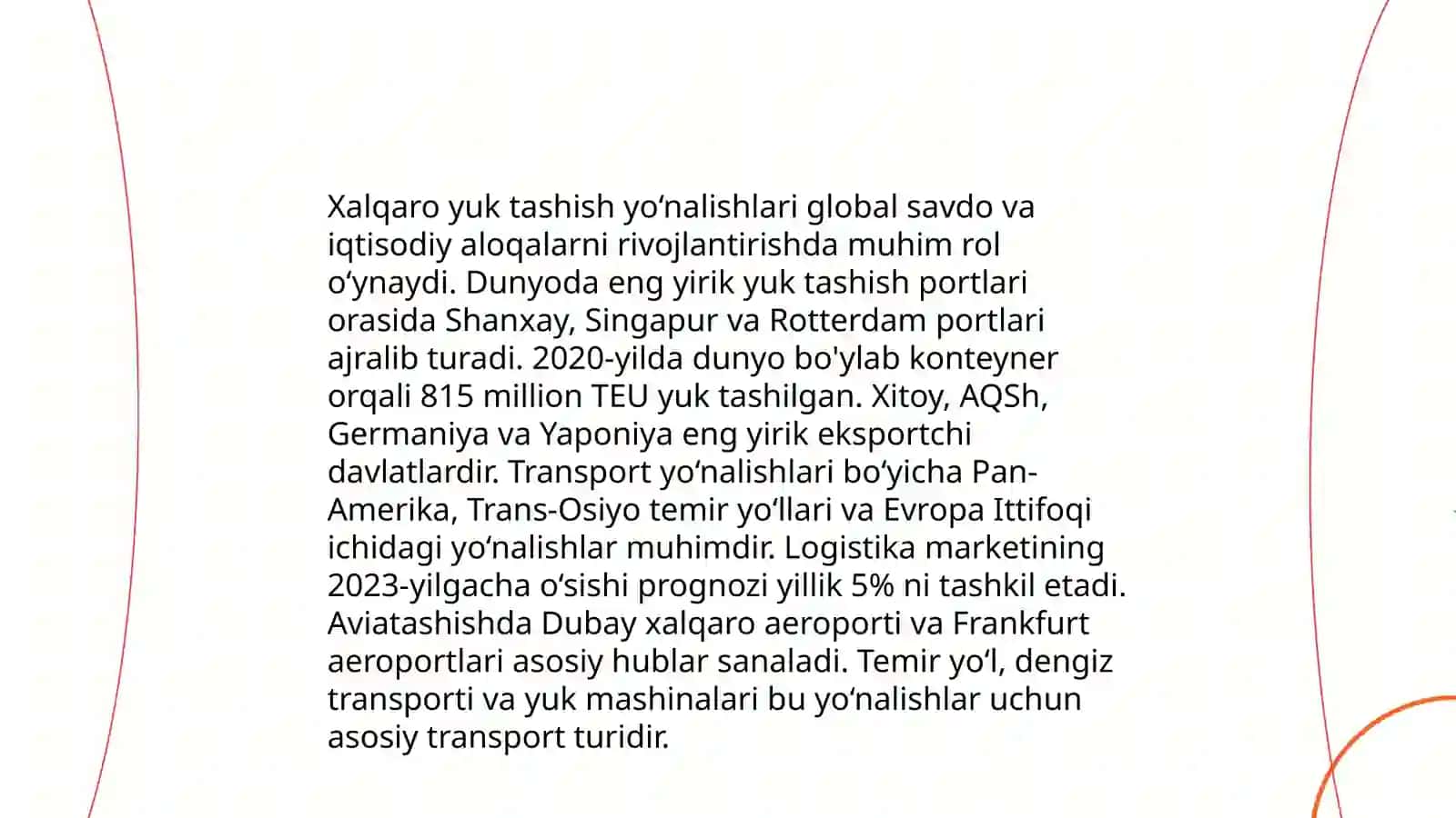 Logistik yo'llanma tahlili 4