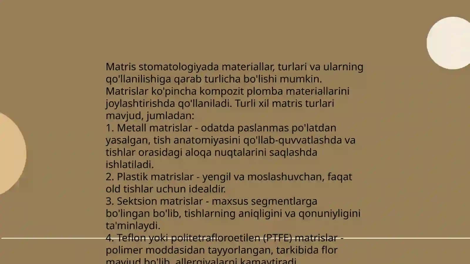 Stomatologiya matrisa haqida malumot 4
