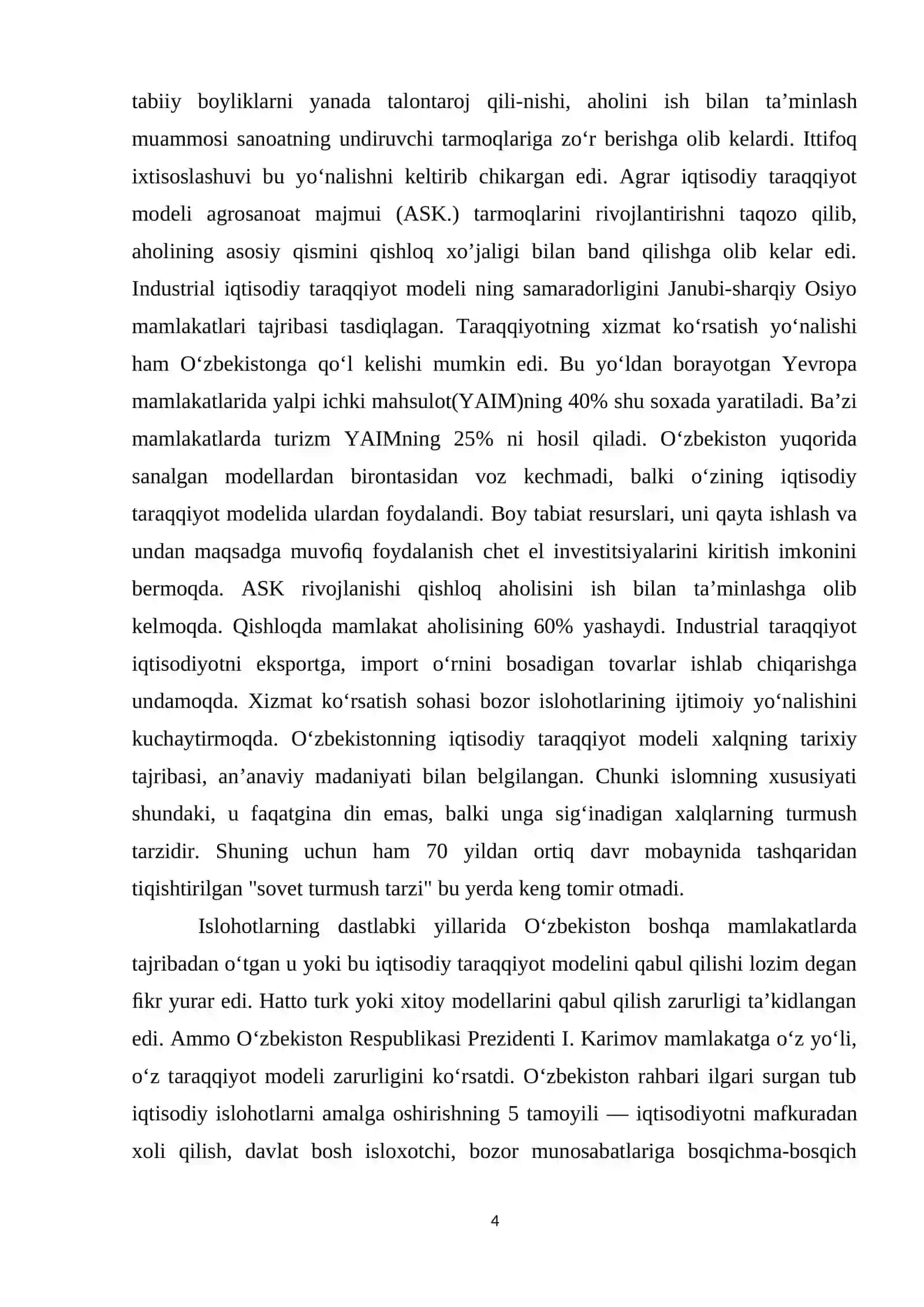 Rivojlanayotgan davlatlar o’rtasidagi iqtisodiy rivojlanish farqlari 4