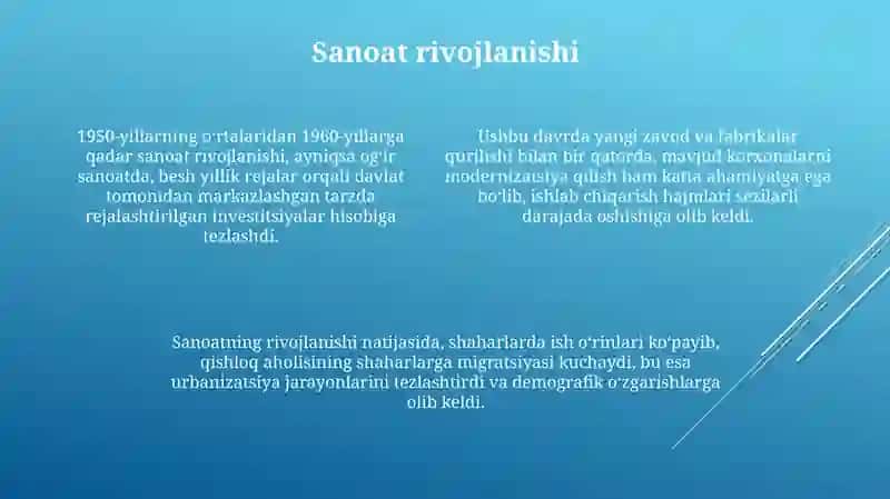 1950-1960-yillarning o'rtalaridagi iqtisodiy- ijtimoiy taraqqiyot 4