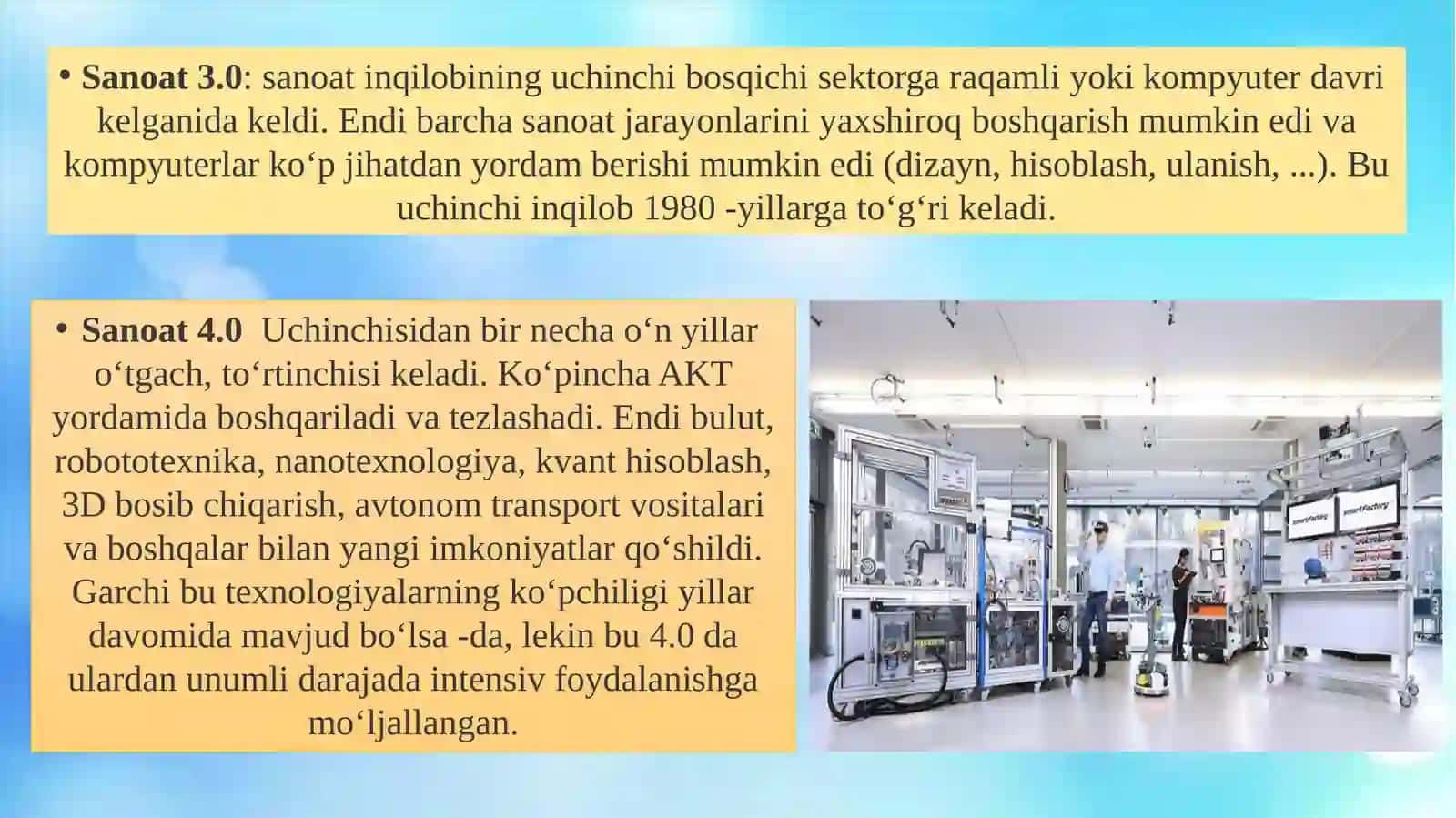 4.0 industriya: Elektron biznes va elektron tijorat tendentsiyalari va kelgusida rivojlantirish 4