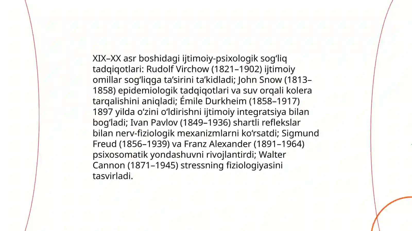 Salomatlik ijtimoiy psixologiyasi shakllanishi tarixi Abduvohidova shahzoda 4