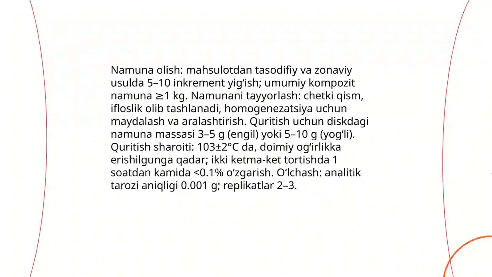 Quritish va Og‘irlik O‘lchash Usuli 4