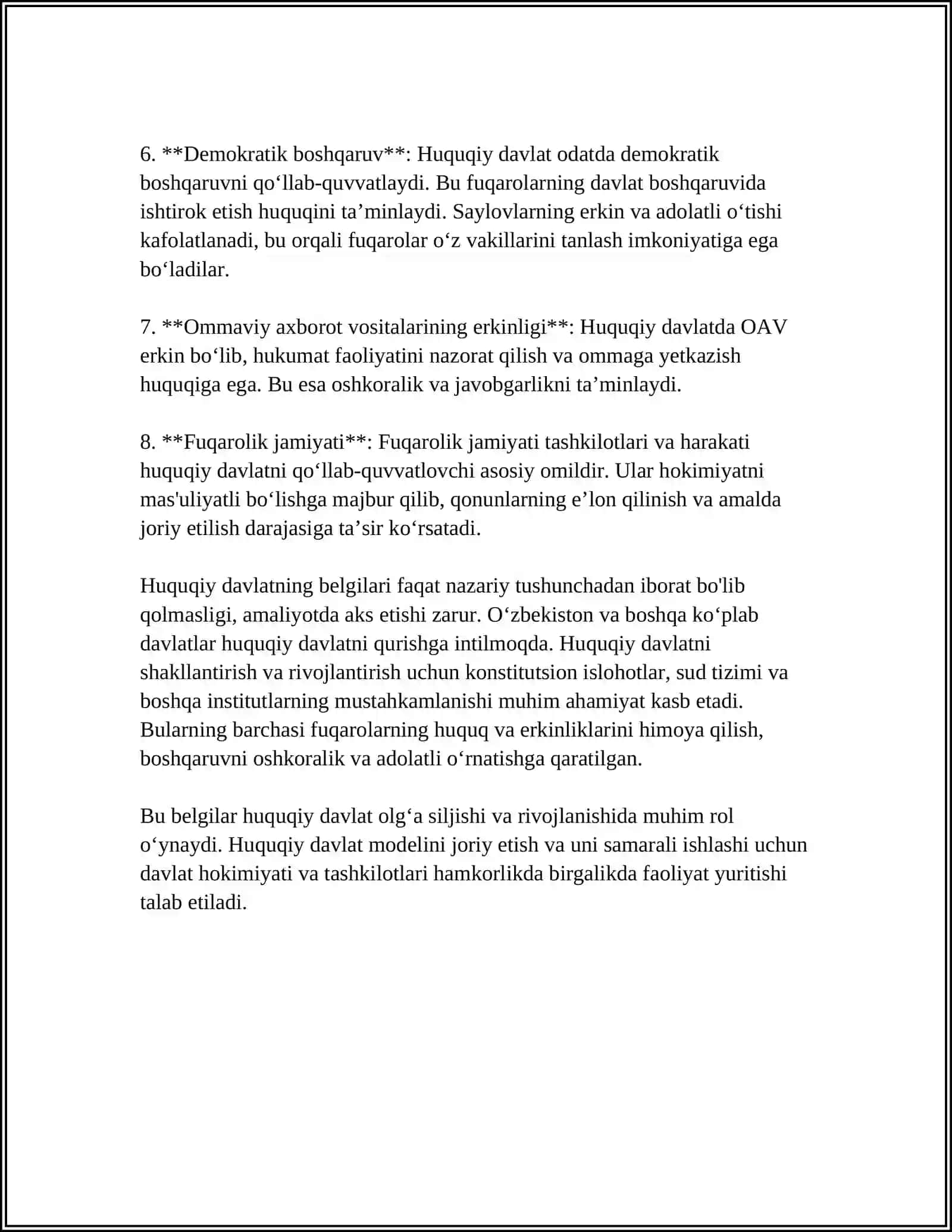 HUQUQ TIZIMI VA QONUNCHILIK TIZIMI 4