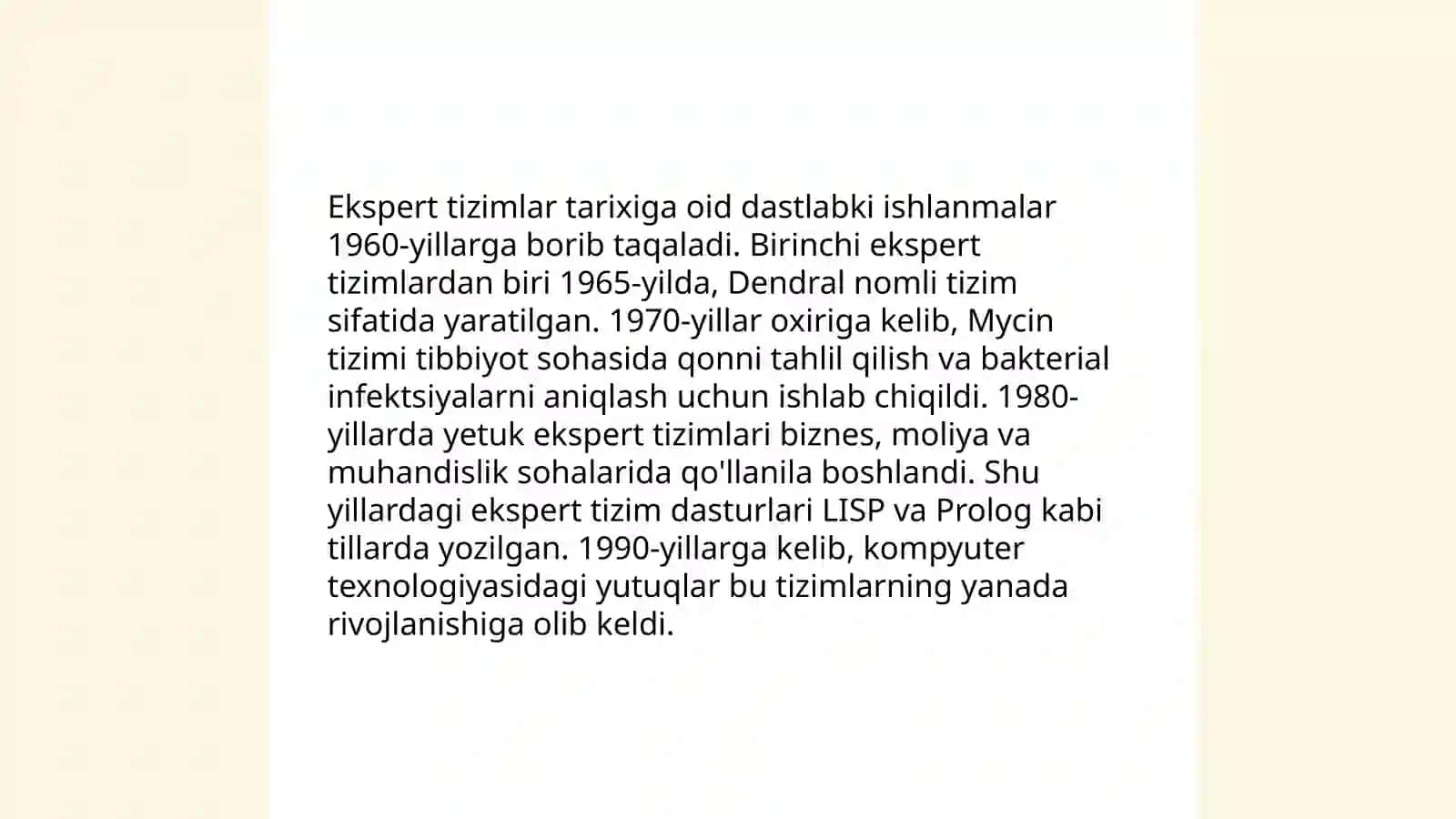 Ekspert tizimi haqida, Eksper tizimlardan foydalanishi, Ma’lumotlarni qayta ishlash tizimlari 4