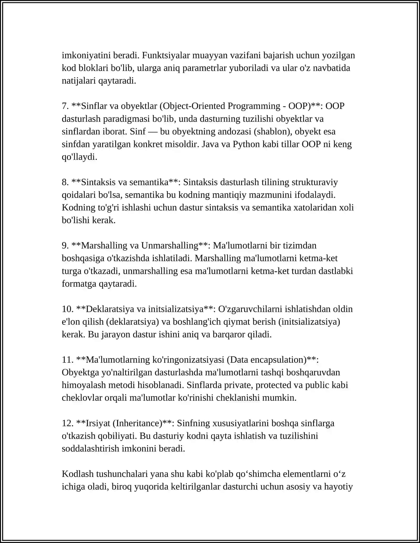 KODLAR HAQIDA 4