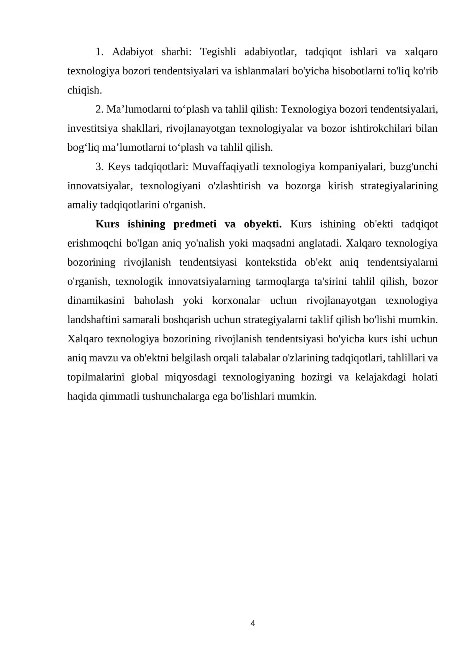 Xalqaro texnologiya bozorining rivojlanish tendensiyasi 4
