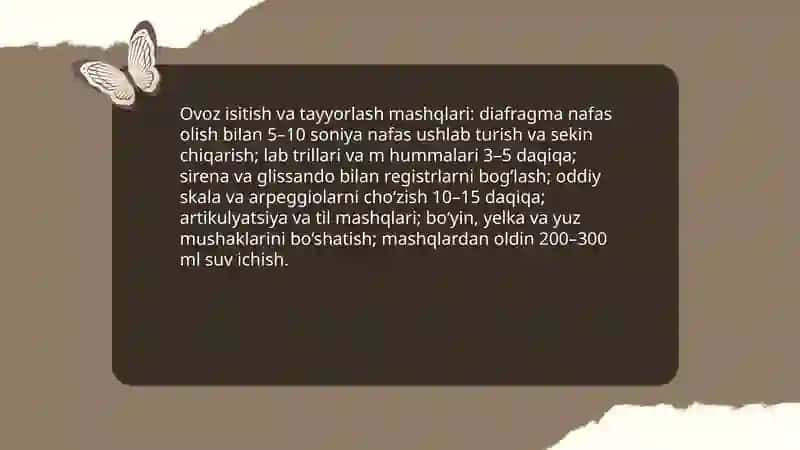 Ovoz tarbiyasi 4