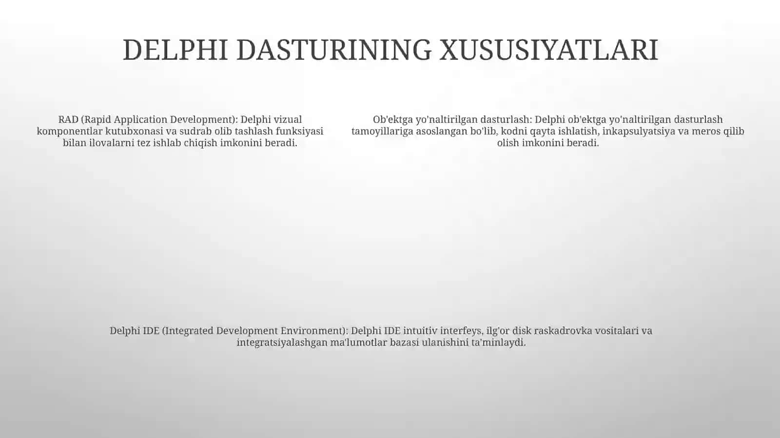 Delphi Dasturlash Muhiti 4