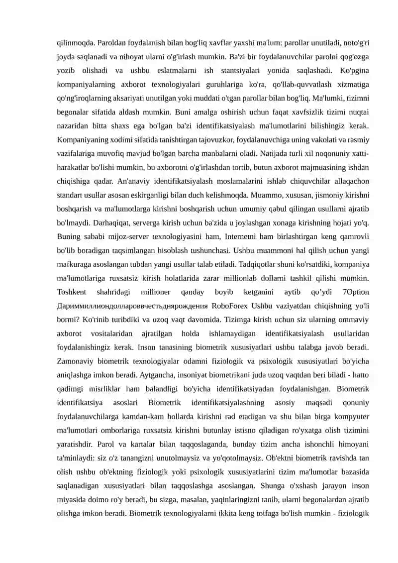 Biometrik autentifikatsiyalash usullari 4