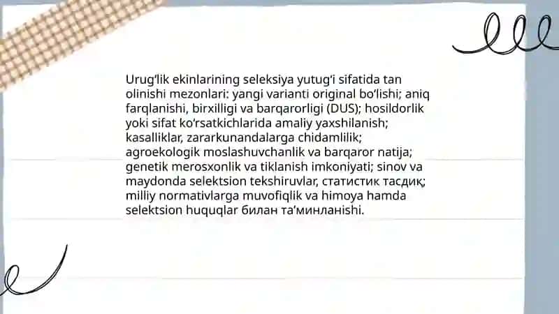 Seleksiya yutuqlariga bo‘lgan huquq 4