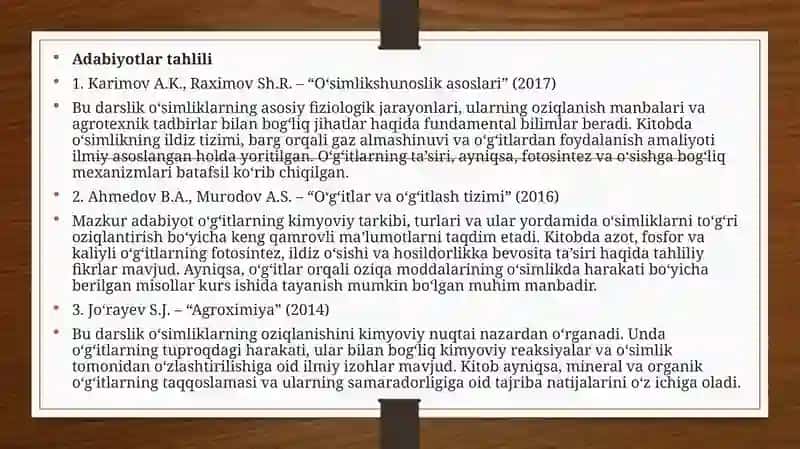 O‘simliklarni havodan va ildizdan oziqlanishni optimallashtirish 4
