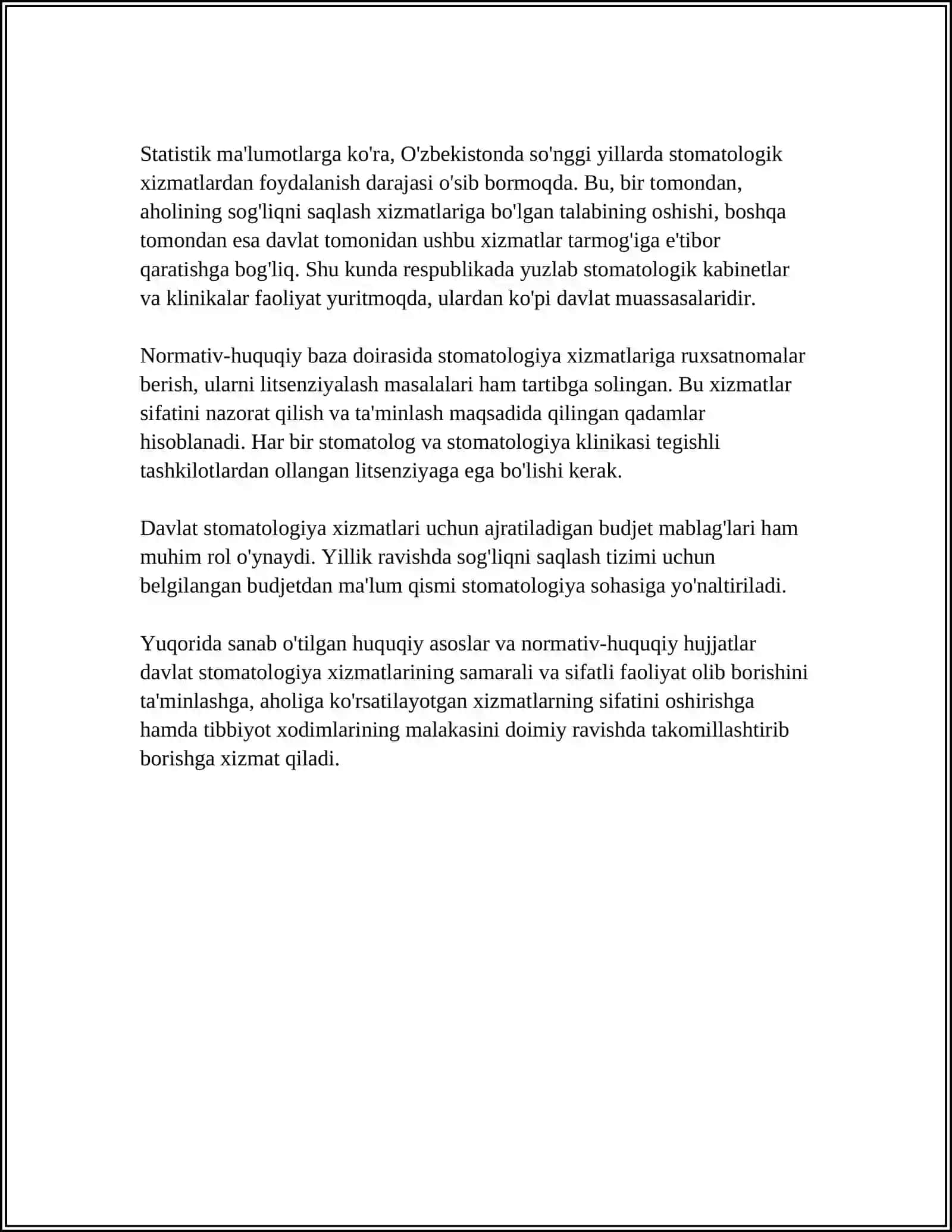 AHOLIGA DAVLAT STOMATOLOGIYA XIZMATINING TUZILISHI 4