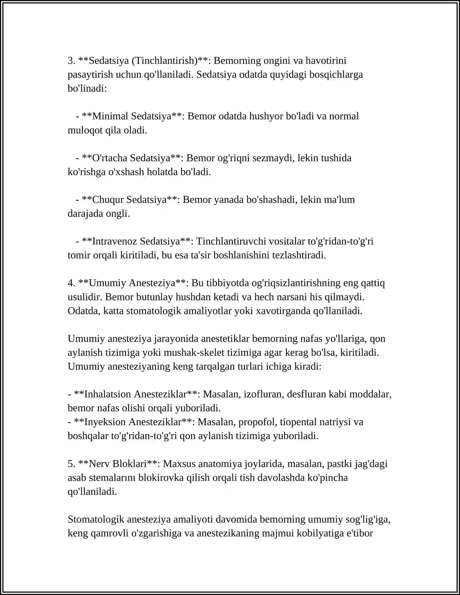 STOMATOLOGIYA ANESTEZIYA UCHUN ISHLATILADIGAN XOM-ASHYOLAR 4