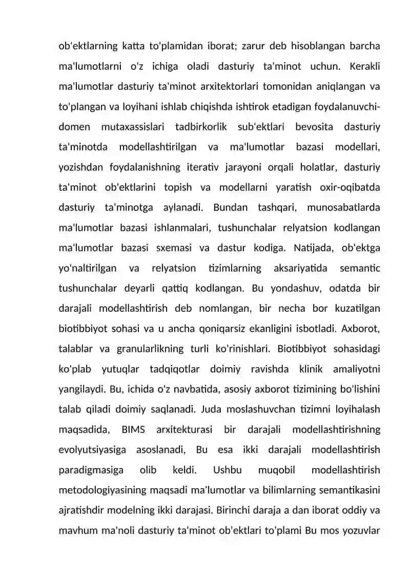 BIMS (Biotibbiyot ma'lumotlarini boshqarish tizimi) 4