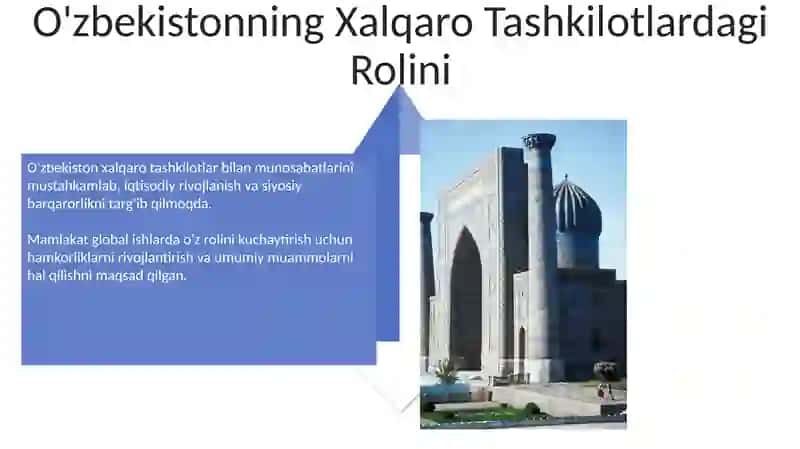 Oʻzbekiston va jahon hamjamiyati 4