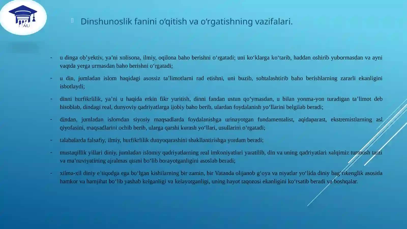 Dinshunoslik faniga kirish va uning tarkibiy qismlari 4