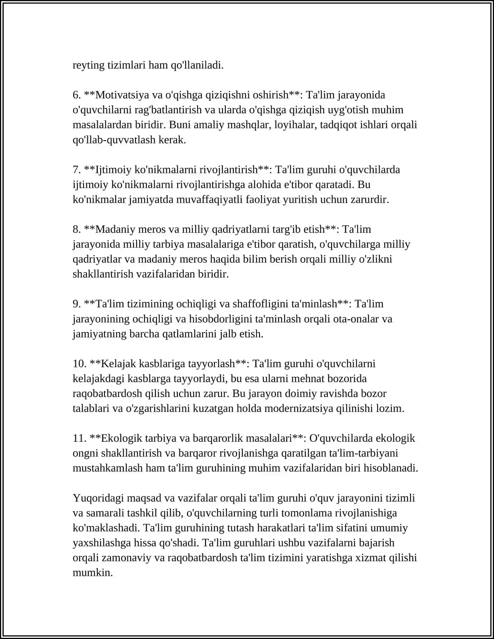 MAXSUS TA’LIMDA GURUH TARBIYACHISI ISHIDA ÕQUVCHILAR JAMOASINI TASHKIL ETISH SHAKLLANTIRISH 4